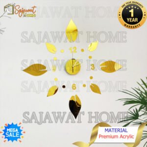 Acrylic Leaf Wall Clock