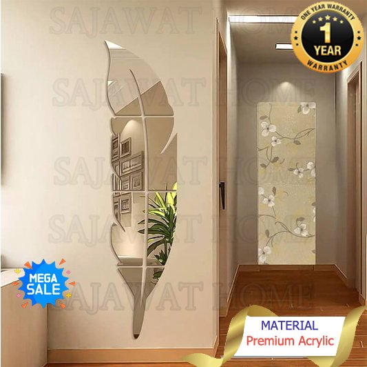 Premium Acrylic Leaf Mirror silver2