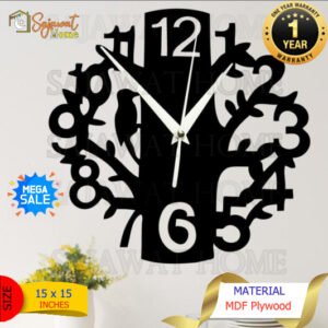 Stylish Wooden Tree Wall Clock