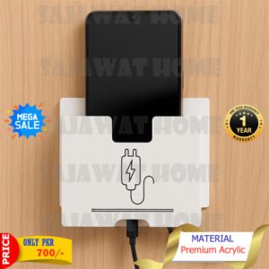 Wall Mount Acrylic Mobile Phone charger Holder
