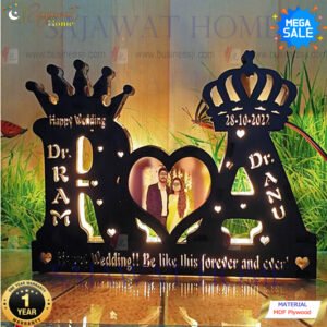 Personalized Wooden LED Night Light Double Letters