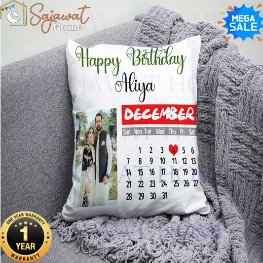 Pillow Cover with Mark the Calendar Month - Image 3