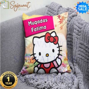 Pillow Cover with Custom Design & Birthday Wishes