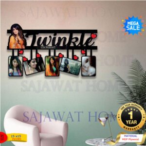 Photo Frame Single Name with 5 Photos