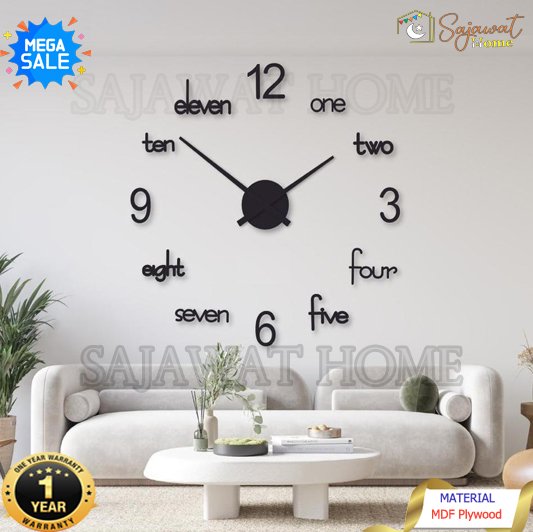 DIY Wall Clock Alphanumeric Style
