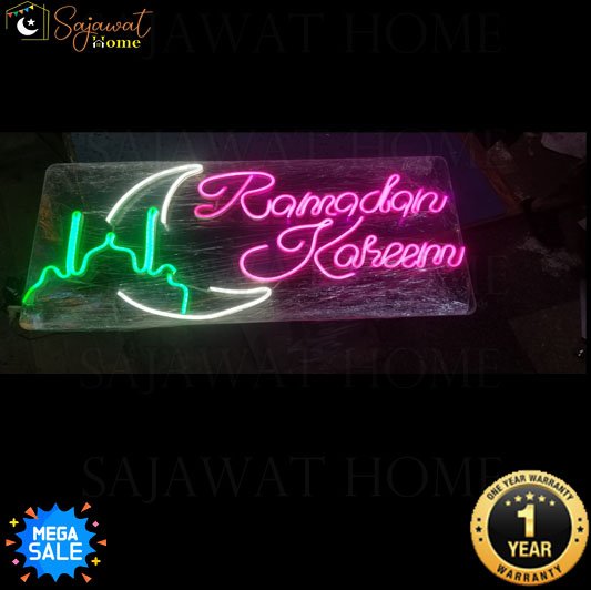 Ramadan Kareem Masjid & Moon – Neon Light - Image 5