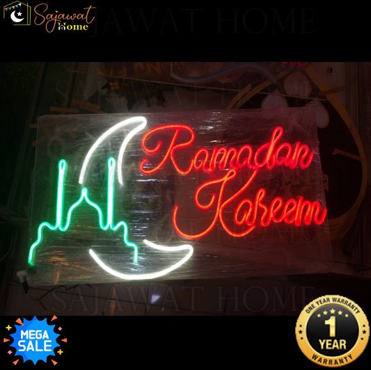 Ramadan Kareem Masjid & Moon – Neon Light - Image 4