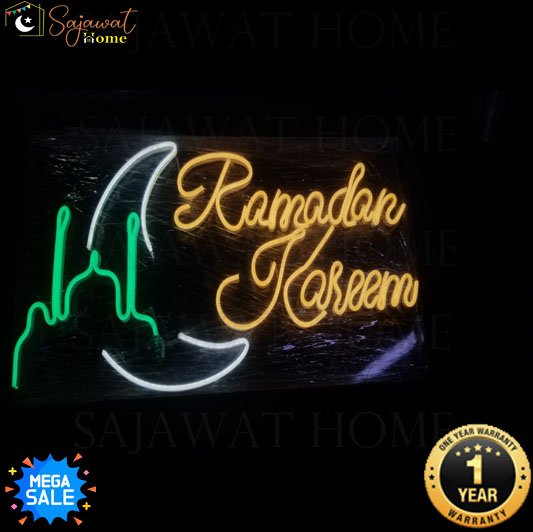 Ramadan Kareem Masjid & Moon – Neon Light - Image 3