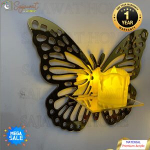 Acrylic DIY Mini Shelves Butterfly & Leaf Wall Decor