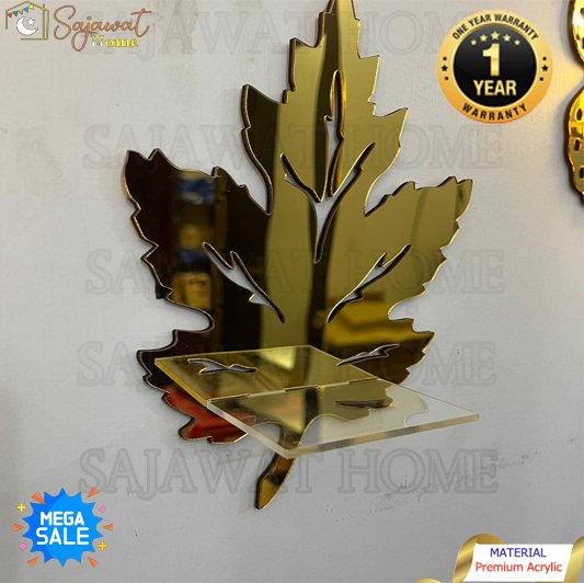 Acrylic DIY Mini Shelves Butterfly & Leaf Wall Decor - Image 3