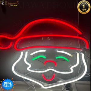 Santa Claus - Red Cap Design - Neon Light