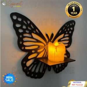 Wooden DIY Miniature Shelves (Butterfly, Leaves, Swan, Lotus Flower)